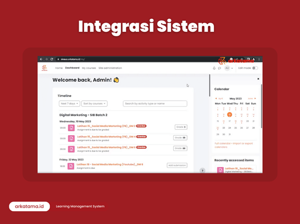 fitur integrasi sistem pembelajaran pada learning management system (lms)