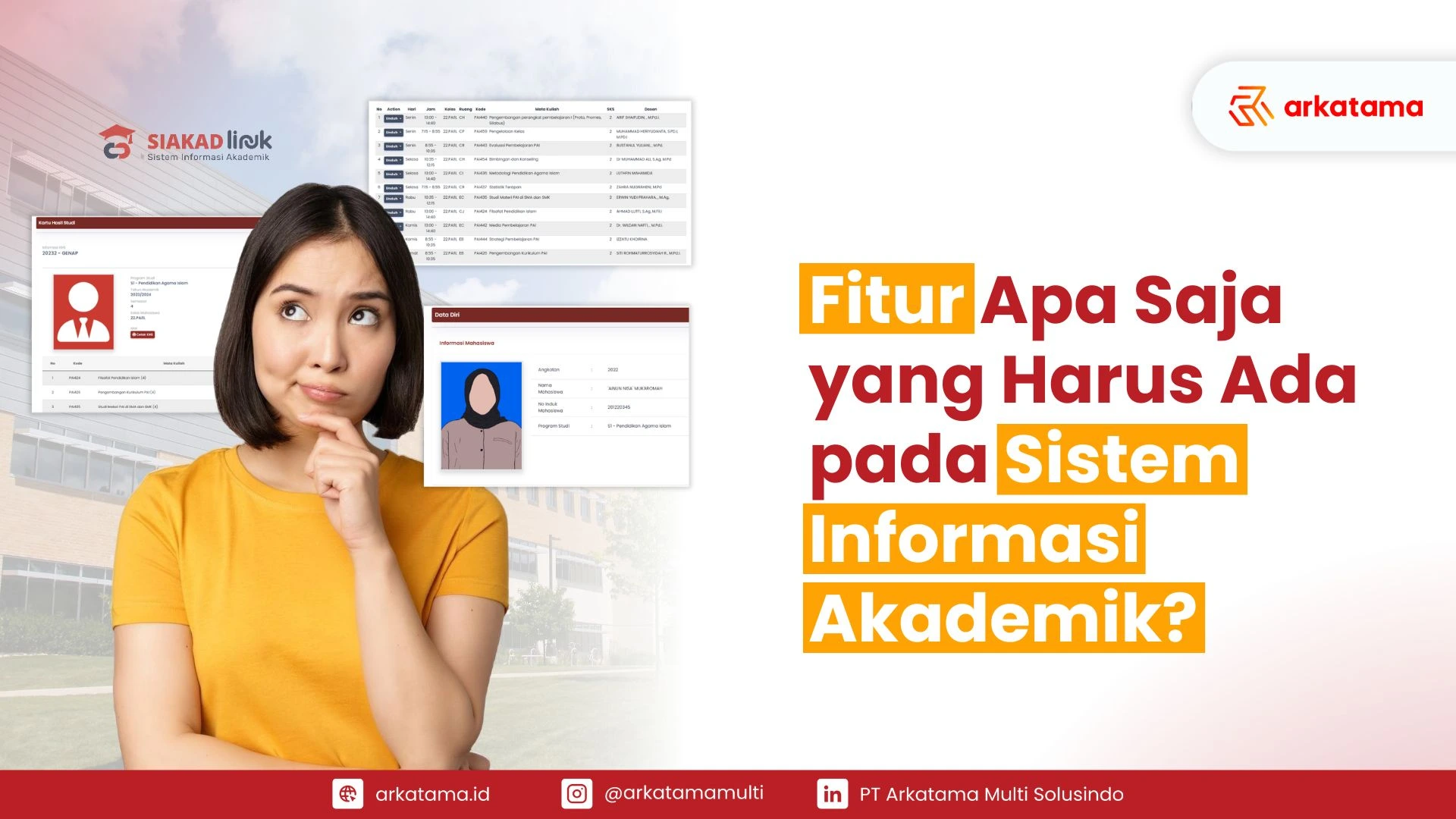 Fitur apa saja yang harus ada pada sistem informasi akademik?