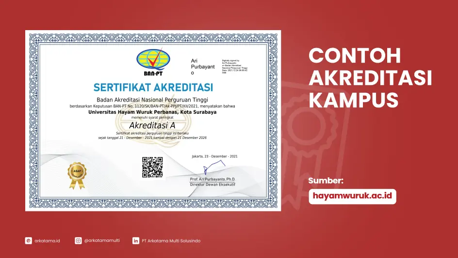 Contoh Akreditasi Kampus, Jasa Pembuatan Siakad