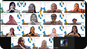 Pelatihan online BNSP Content Creator melalui Zoom